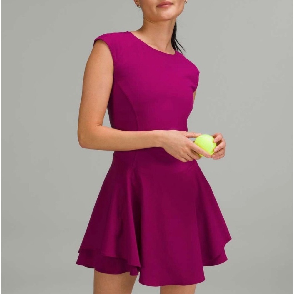 NWOT lululemon athletica Magenta Fit-and-Flare Mini Dress
